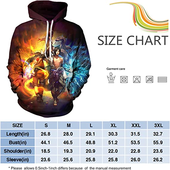 Men's Boy's Novelty 3D Printing Anime Naruto Saske Kuruma Hoodie Sweatshirt ports Hoodie Printed Pullover