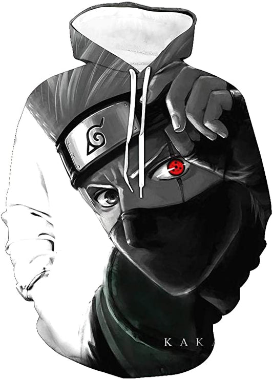 3D mens hoodies sweater Akatsuki Japanese Anime Hatake Kakashi Adult Hoodie for men and women